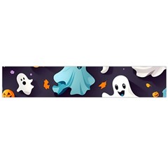 Ghost Pumpkin Scary Large Premium Plush Fleece Scarf  by Ndabl3x