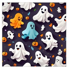 Ghost Pumpkin Scary Square Satin Scarf (36  X 36 ) by Ndabl3x