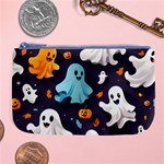 Ghost Pumpkin Scary Large Coin Purse Front