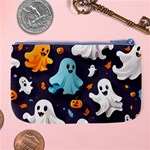 Ghost Pumpkin Scary Large Coin Purse Back