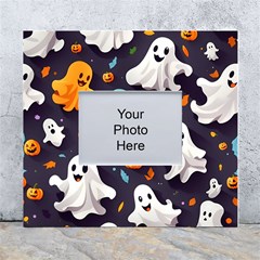 Ghost Pumpkin Scary White Wall Photo Frame 5  X 7  by Ndabl3x