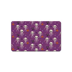 Skull Halloween Pattern Magnet (name Card) by Ndabl3x