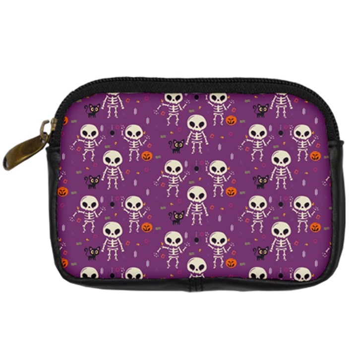 Skull Halloween Pattern Digital Camera Leather Case