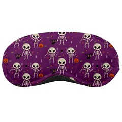 Skull Halloween Pattern Sleep Mask by Ndabl3x