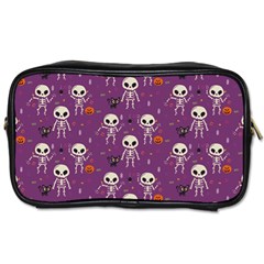 Skull Halloween Pattern Toiletries Bag (two Sides) by Ndabl3x