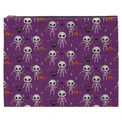 Skull Halloween Pattern Cosmetic Bag (xxxl) by Ndabl3x