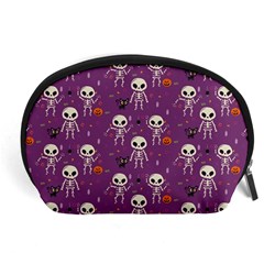 Skull Halloween Pattern Accessory Pouch (large) by Ndabl3x