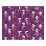 Skull Halloween Pattern Two Sides Premium Plush Fleece Blanket (Large) 80 x60  Blanket Front