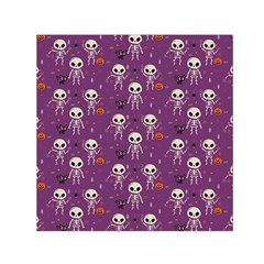 Skull Halloween Pattern Square Satin Scarf (30  X 30 ) by Ndabl3x