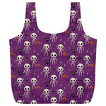 Skull Halloween Pattern Full Print Recycle Bag (XXL) Front