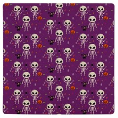 Skull Halloween Pattern Uv Print Square Tile Coaster  by Ndabl3x