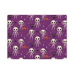 Skull Halloween Pattern Premium Plush Fleece Blanket (Mini) 35 x27  Blanket Front