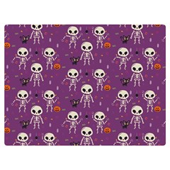 Skull Halloween Pattern Premium Plush Fleece Blanket (extra Small) by Ndabl3x