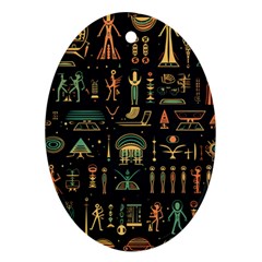 Hieroglyphs Space Ornament (oval) by Ndabl3x