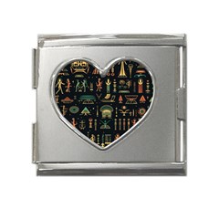 Hieroglyphs Space Mega Link Heart Italian Charm (18mm) by Ndabl3x