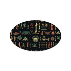 Hieroglyphs Space Sticker (oval) by Ndabl3x