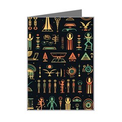 Hieroglyphs Space Mini Greeting Card by Ndabl3x