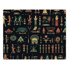 Hieroglyphs Space Two Sides Premium Plush Fleece Blanket (large) by Ndabl3x