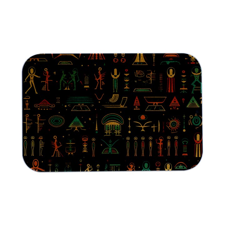 Hieroglyphs Space Open Lid Metal Box (Silver)  