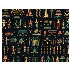 Hieroglyphs Space Premium Plush Fleece Blanket (medium) by Ndabl3x