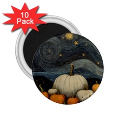 Pumpkin Halloween 2 25  Magnets (10 Pack)  by Ndabl3x