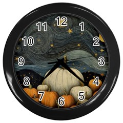 Pumpkin Halloween Wall Clock (black) by Ndabl3x