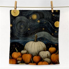 Pumpkin Halloween Face Towel by Ndabl3x