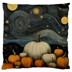 Pumpkin Halloween Standard Premium Plush Fleece Cushion Case (two Sides)