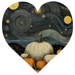 Pumpkin Halloween Wooden Puzzle Heart by Ndabl3x