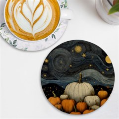 Pumpkin Halloween Uv Print Round Tile Coaster by Ndabl3x