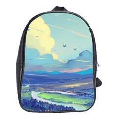 Digital Art Fantasy Landscape School Bag (xl) by uniart180623