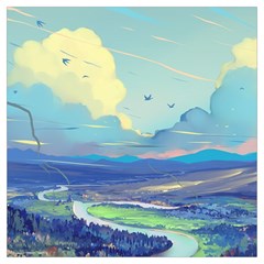 Digital Art Fantasy Landscape Lightweight Scarf  by uniart180623