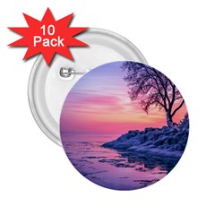 Tree Nature Plant Outdoors Ice Toronto Scenery Snow 2 25  Buttons (10 Pack)  by uniart180623