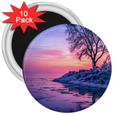 Tree Nature Plant Outdoors Ice Toronto Scenery Snow 3  Magnets (10 Pack) 