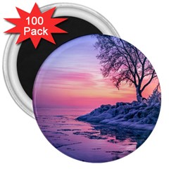 Tree Nature Plant Outdoors Ice Toronto Scenery Snow 3  Magnets (100 Pack) by uniart180623