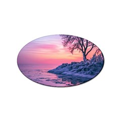 Tree Nature Plant Outdoors Ice Toronto Scenery Snow Sticker Oval (10 Pack) by uniart180623