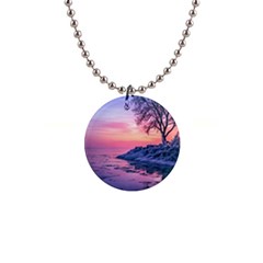 Tree Nature Plant Outdoors Ice Toronto Scenery Snow 1  Button Necklace by uniart180623