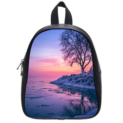 Tree Nature Plant Outdoors Ice Toronto Scenery Snow School Bag (small) by uniart180623