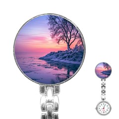 Tree Nature Plant Outdoors Ice Toronto Scenery Snow Stainless Steel Nurses Watch by uniart180623