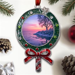 Tree Nature Plant Outdoors Ice Toronto Scenery Snow Metal X mas Lollipop With Crystal Ornament by uniart180623