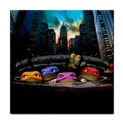 Teenage Mutant Ninja Turtles Leonardo Raphael Michelangelo Donatello Tile Coaster by Sarkoni