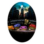 Teenage Mutant Ninja Turtles Leonardo Raphael Michelangelo Donatello Ornament (Oval) Front