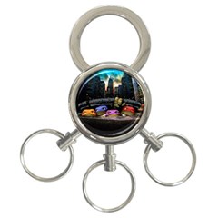 Teenage Mutant Ninja Turtles Leonardo Raphael Michelangelo Donatello 3-ring Key Chain by Sarkoni