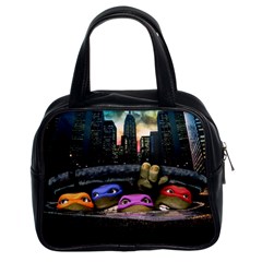 Teenage Mutant Ninja Turtles Leonardo Raphael Michelangelo Donatello Classic Handbag (two Sides) by Sarkoni