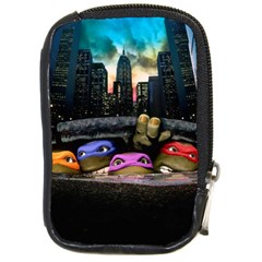 Teenage Mutant Ninja Turtles Leonardo Raphael Michelangelo Donatello Compact Camera Leather Case by Sarkoni