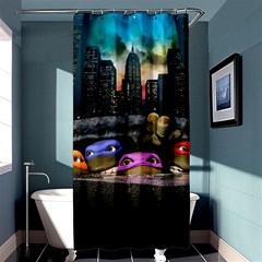 Teenage Mutant Ninja Turtles Leonardo Raphael Michelangelo Donatello Shower Curtain 36  X 72  (stall)  by Sarkoni