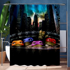 Teenage Mutant Ninja Turtles Leonardo Raphael Michelangelo Donatello Shower Curtain 60  X 72  (medium)  by Sarkoni