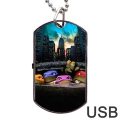 Teenage Mutant Ninja Turtles Leonardo Raphael Michelangelo Donatello Dog Tag Usb Flash (one Side) by Sarkoni