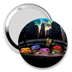 Teenage Mutant Ninja Turtles Leonardo Raphael Michelangelo Donatello 3  Handbag Mirrors by Sarkoni