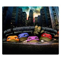 Teenage Mutant Ninja Turtles Leonardo Raphael Michelangelo Donatello Two Sides Premium Plush Fleece Blanket (small) by Sarkoni